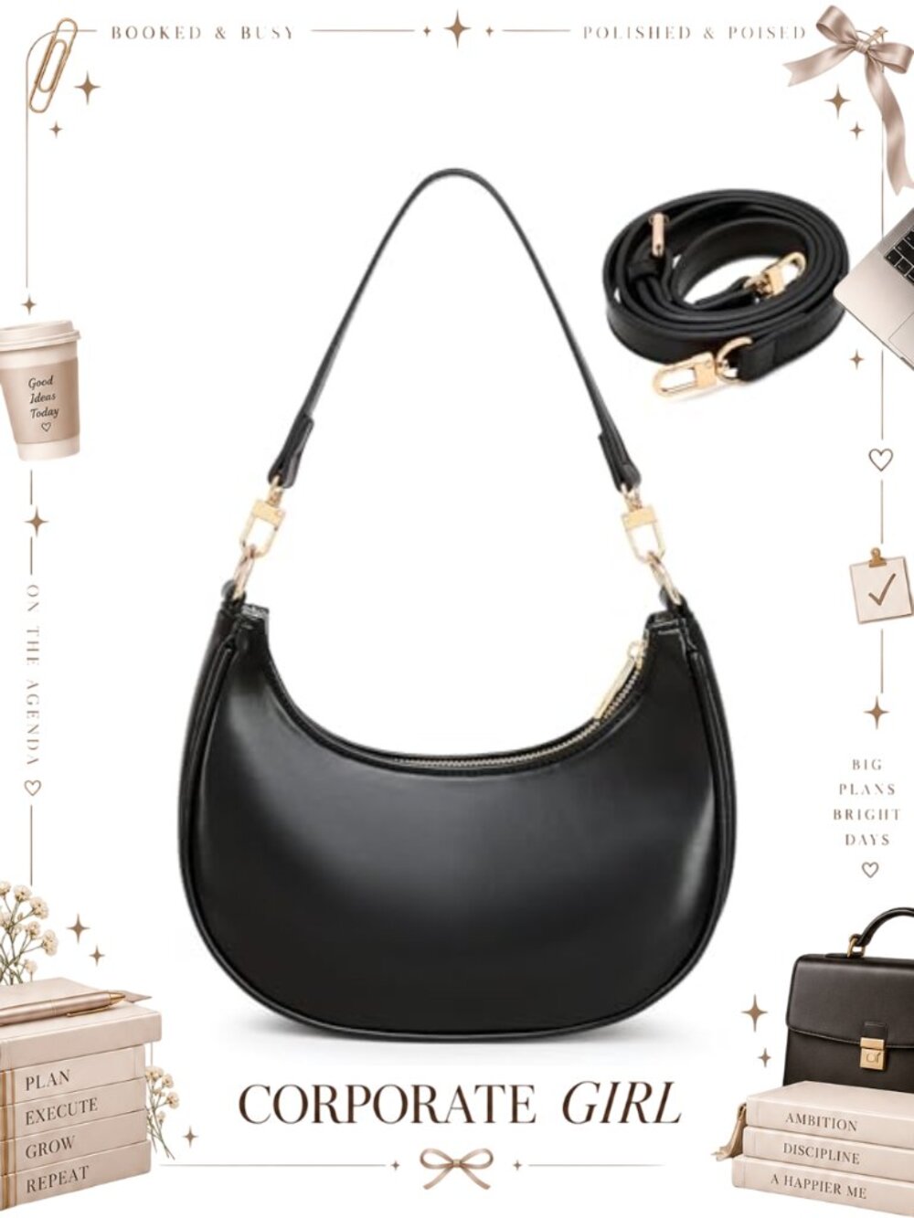 PU Leather Shoulder Bag Small Handbag Crossbody Purse with Chain Strap
